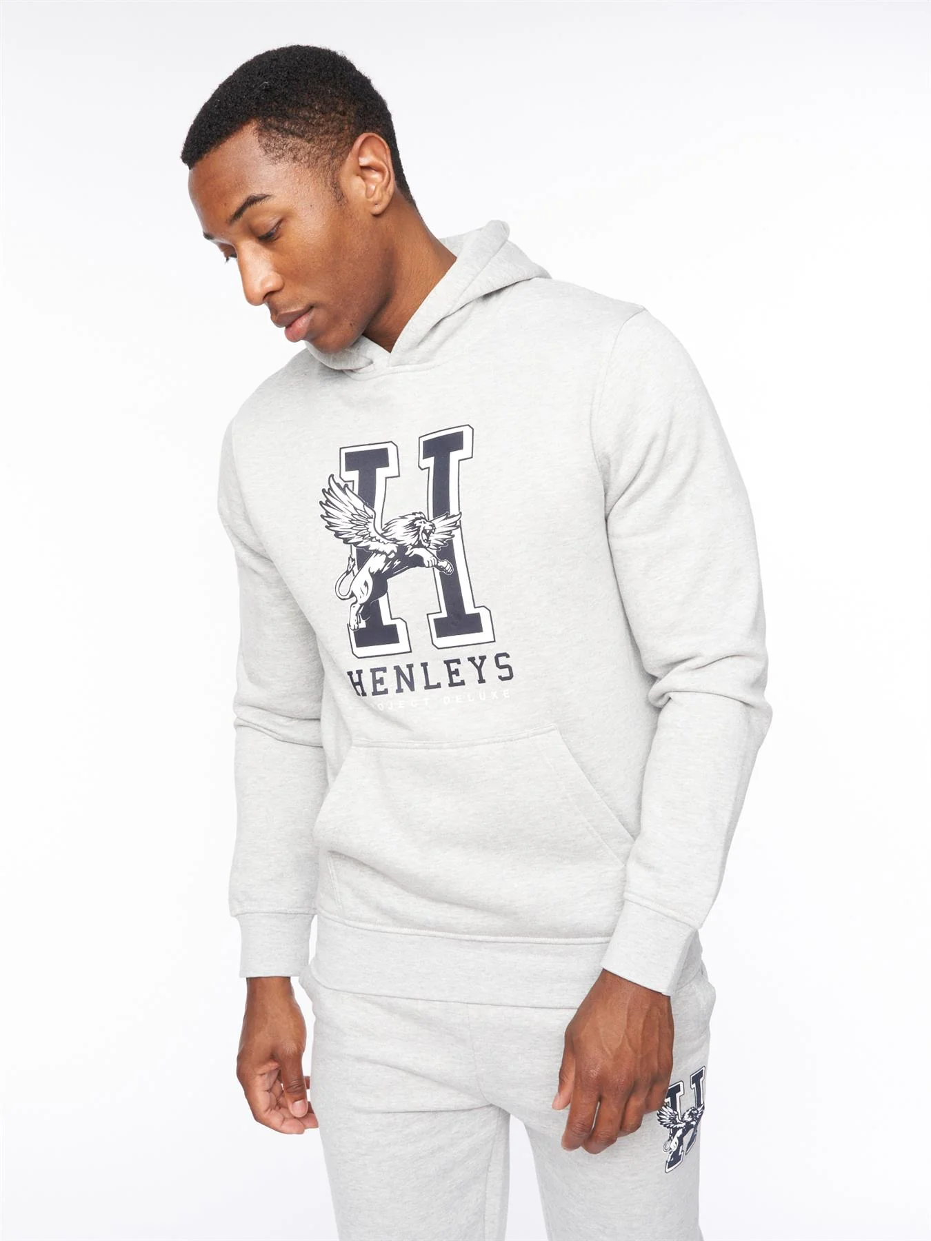 Belton Hoodie Grey Marl - Image 2