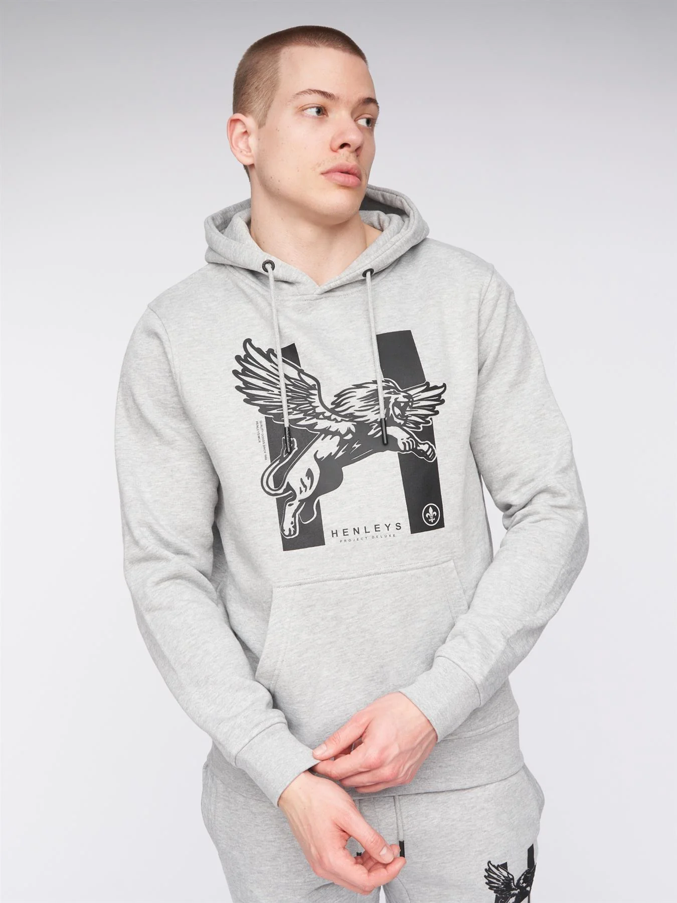 Curveball Hoodie Grey Marl - Image 3