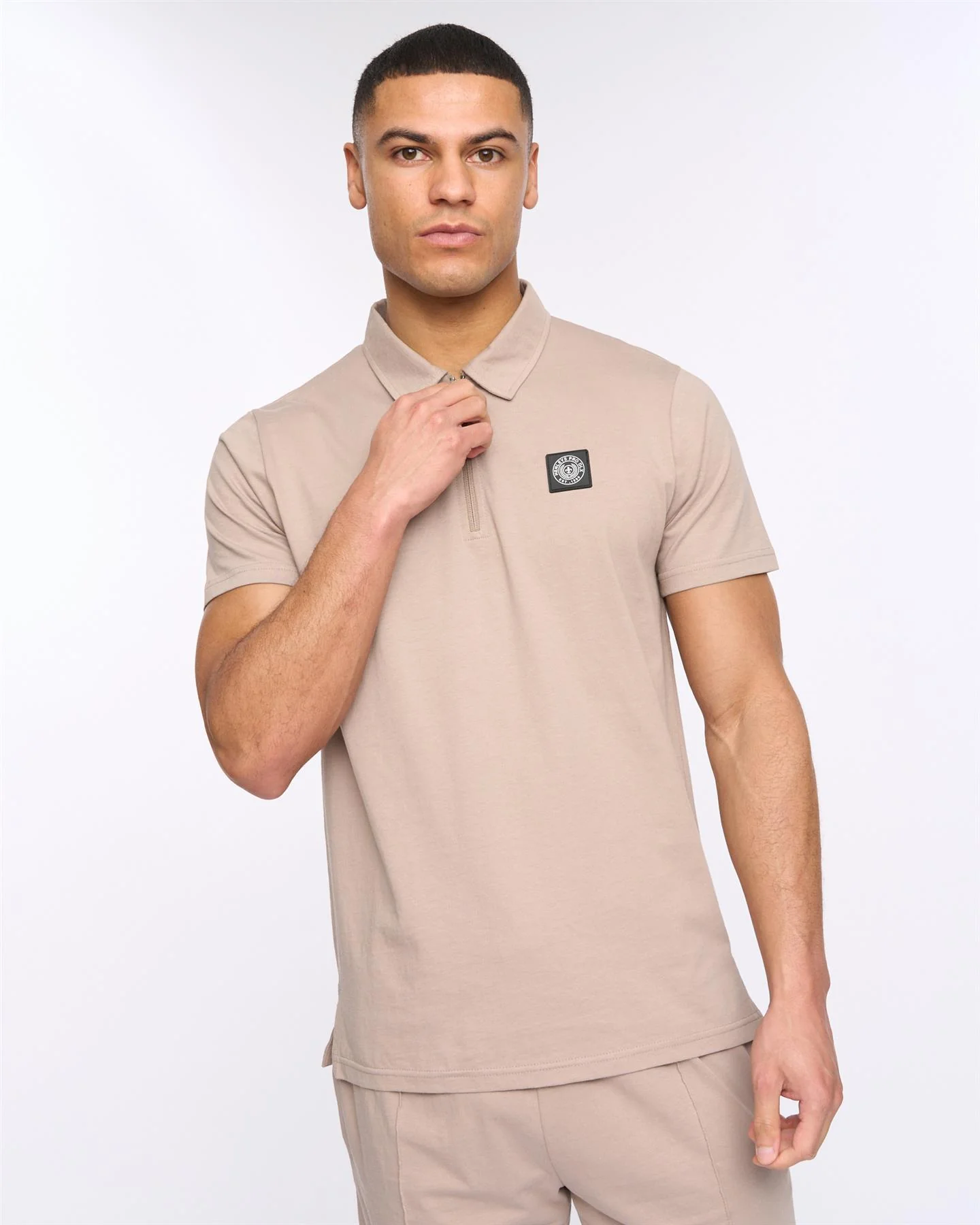 Henychill Polo/Shorts Set Taupe - Image 3