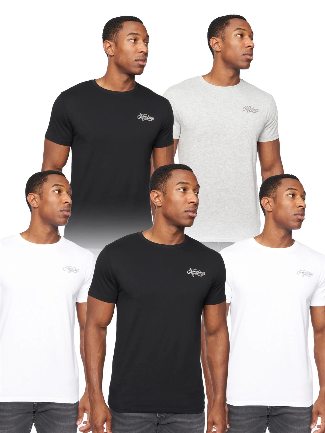 Script T-Shirt 5pk Assorted