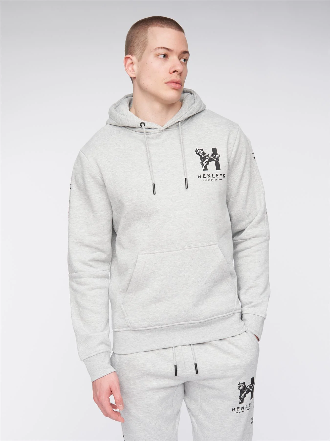 Tapehen Hoodie Grey Marl - Image 3