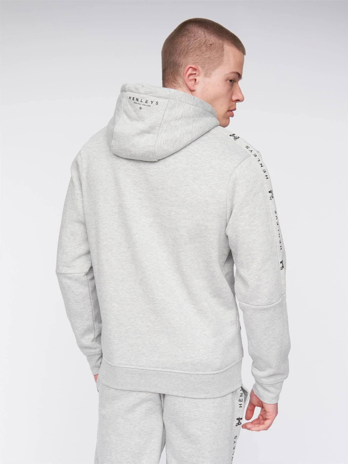 Tapehen Hoodie Grey Marl - Image 4