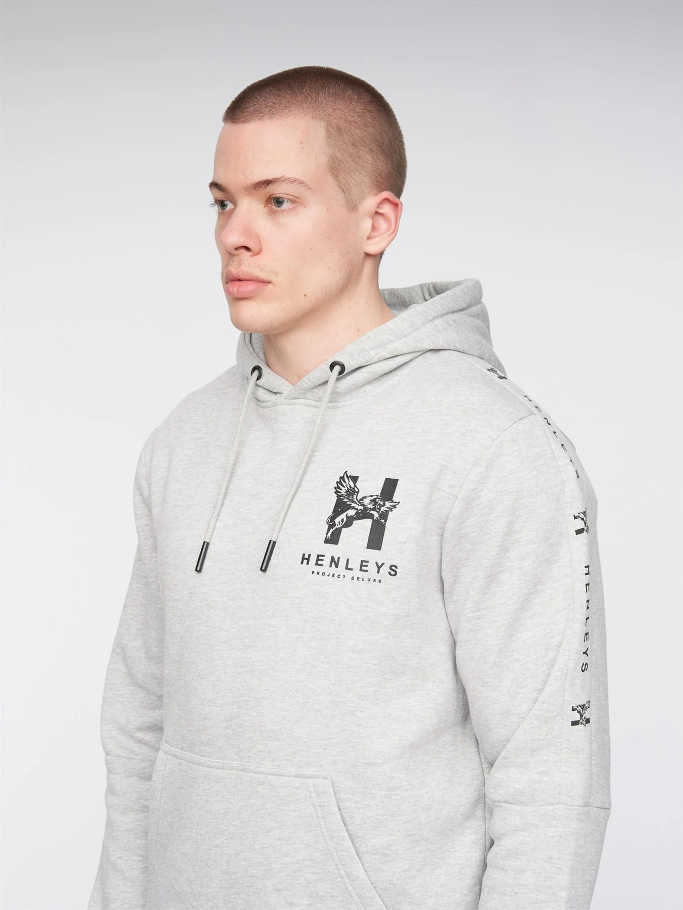 Tapehen Hoodie Grey Marl - Image 5