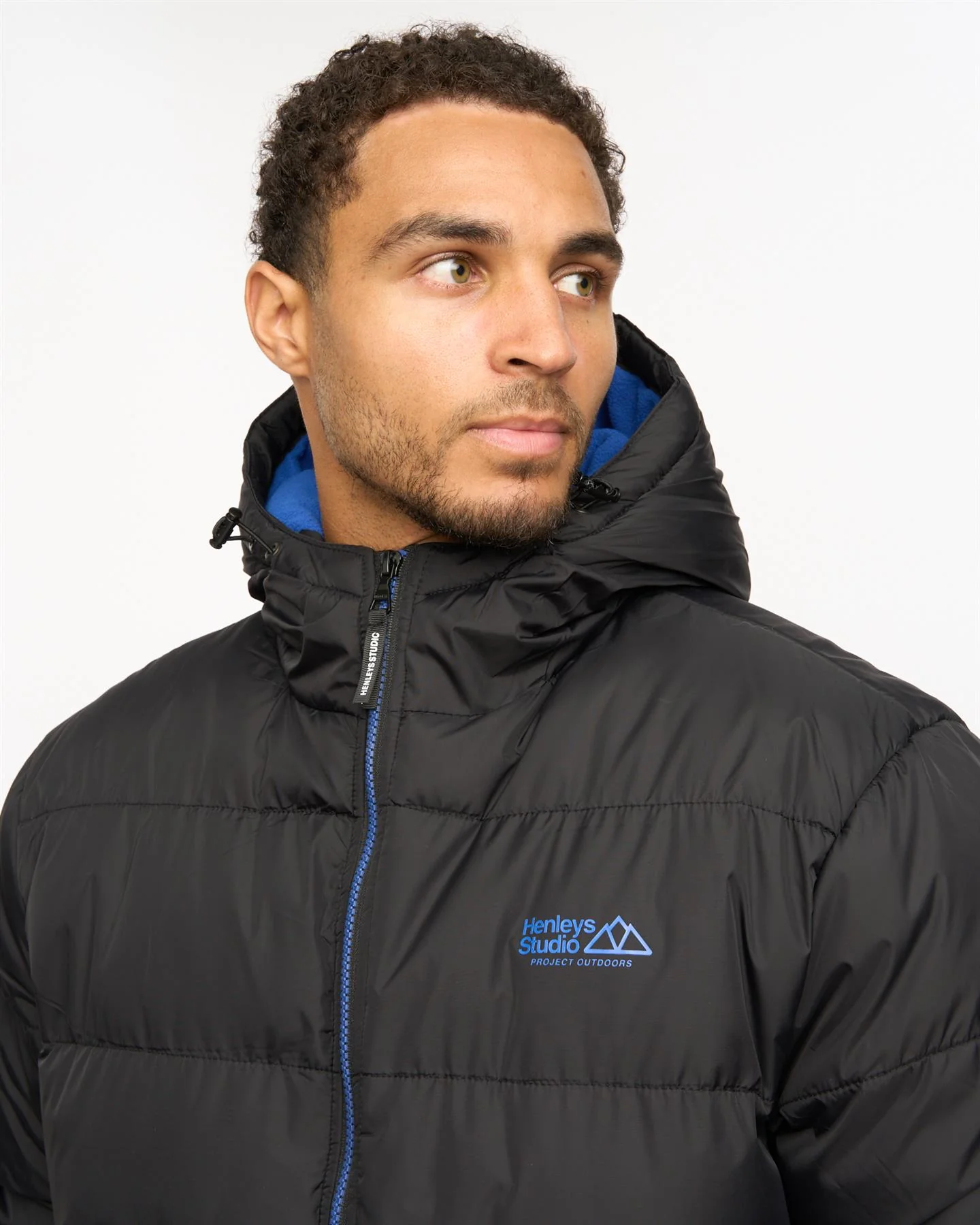 Thinker Puffer Bomber Jacket Black - Image 4