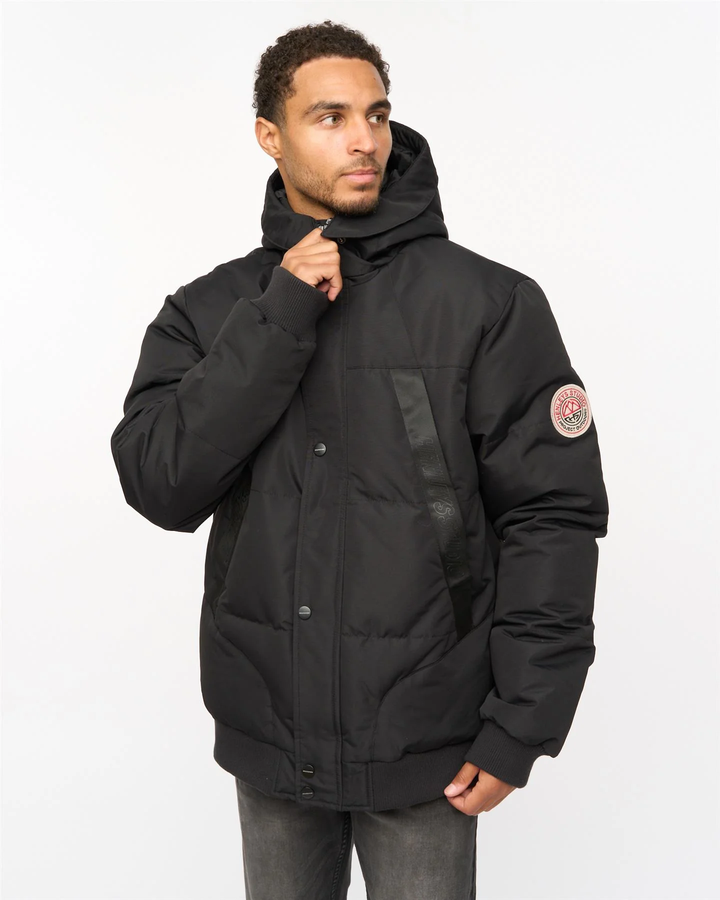Traction Bomber Jacket Black - Image 2