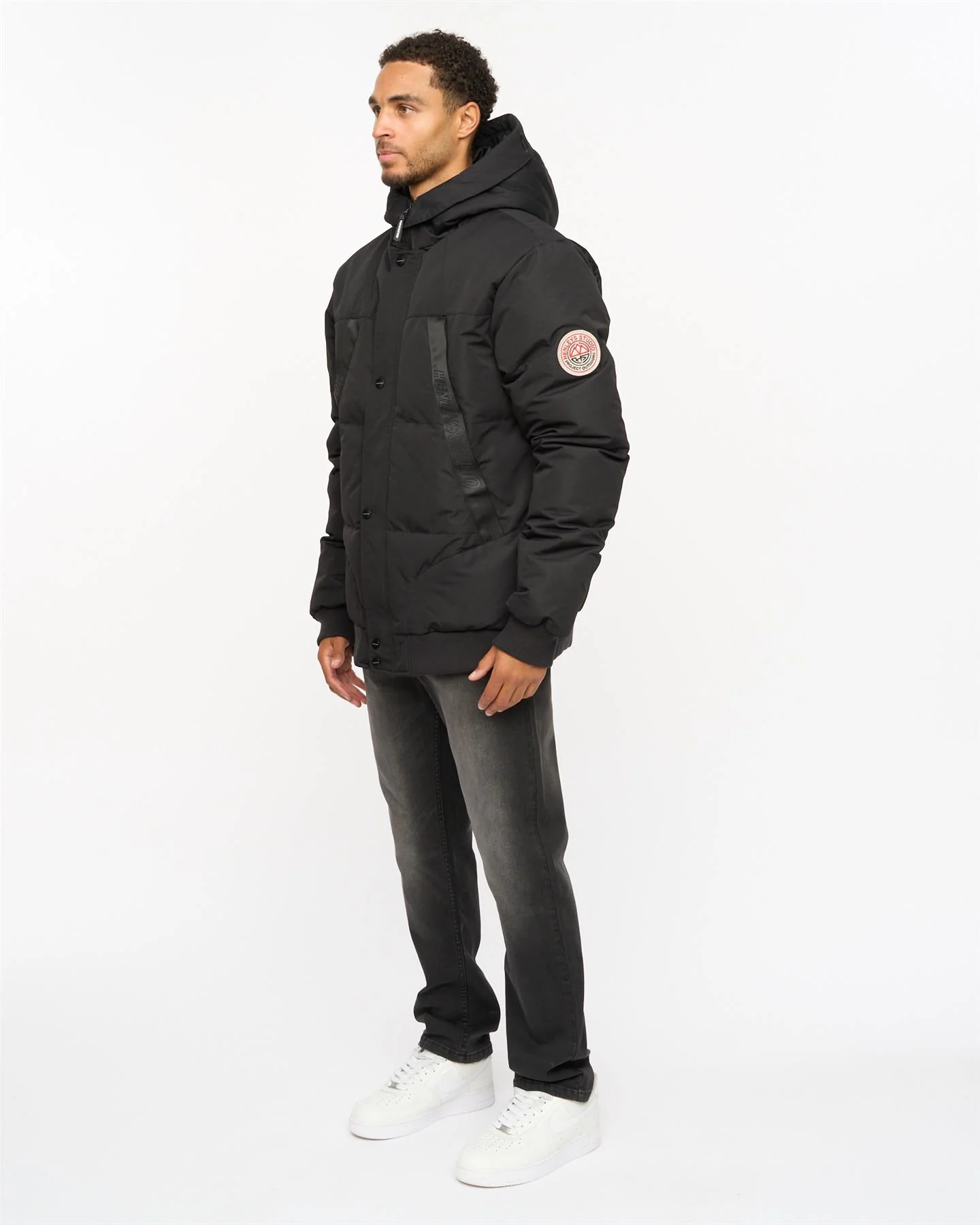 Traction Bomber Jacket Black - Image 3