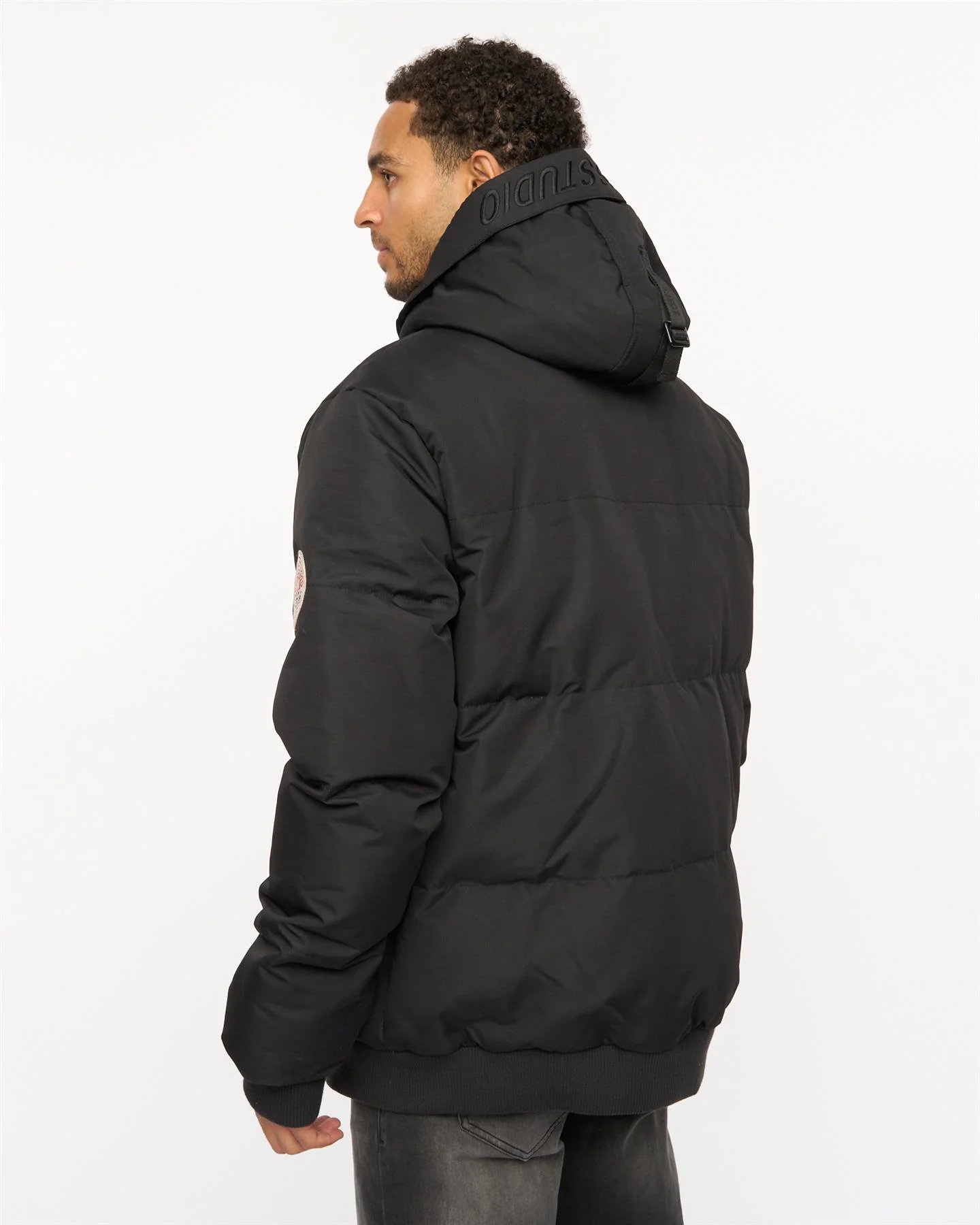 Traction Bomber Jacket Black - Image 4