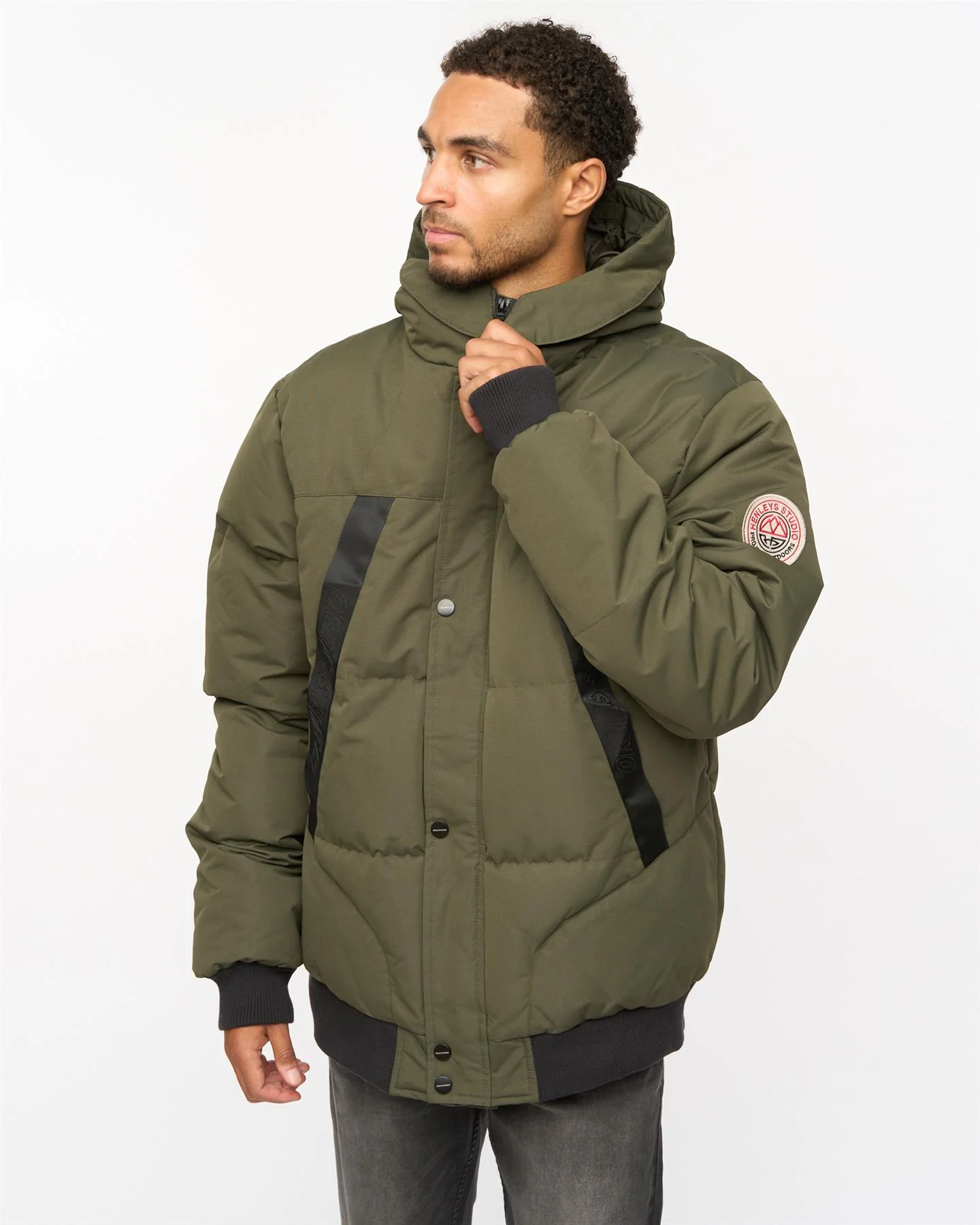 Traction Bomber Jacket Khaki - Image 2