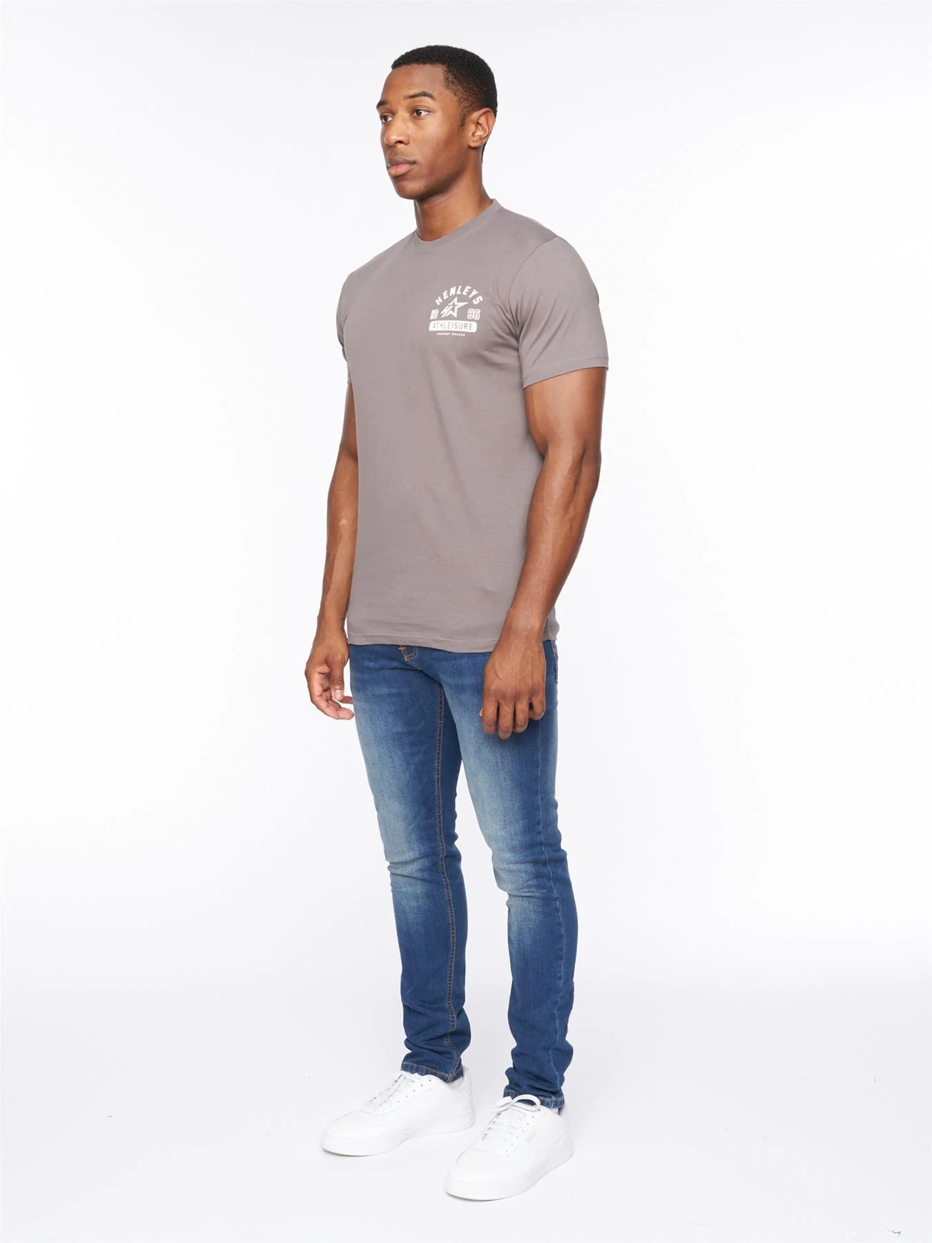Upton T-Shirt Dark Grey - Image 3